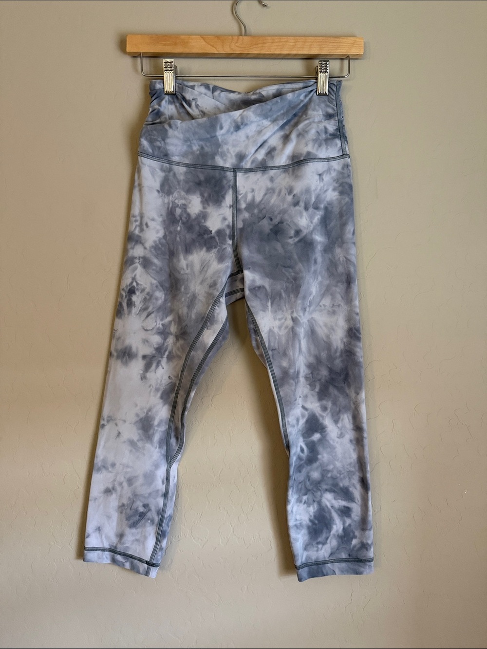 lululemon Align Cross Waist High-Rise Crop 21” Diamond Dye Tonel Gray Sz 6